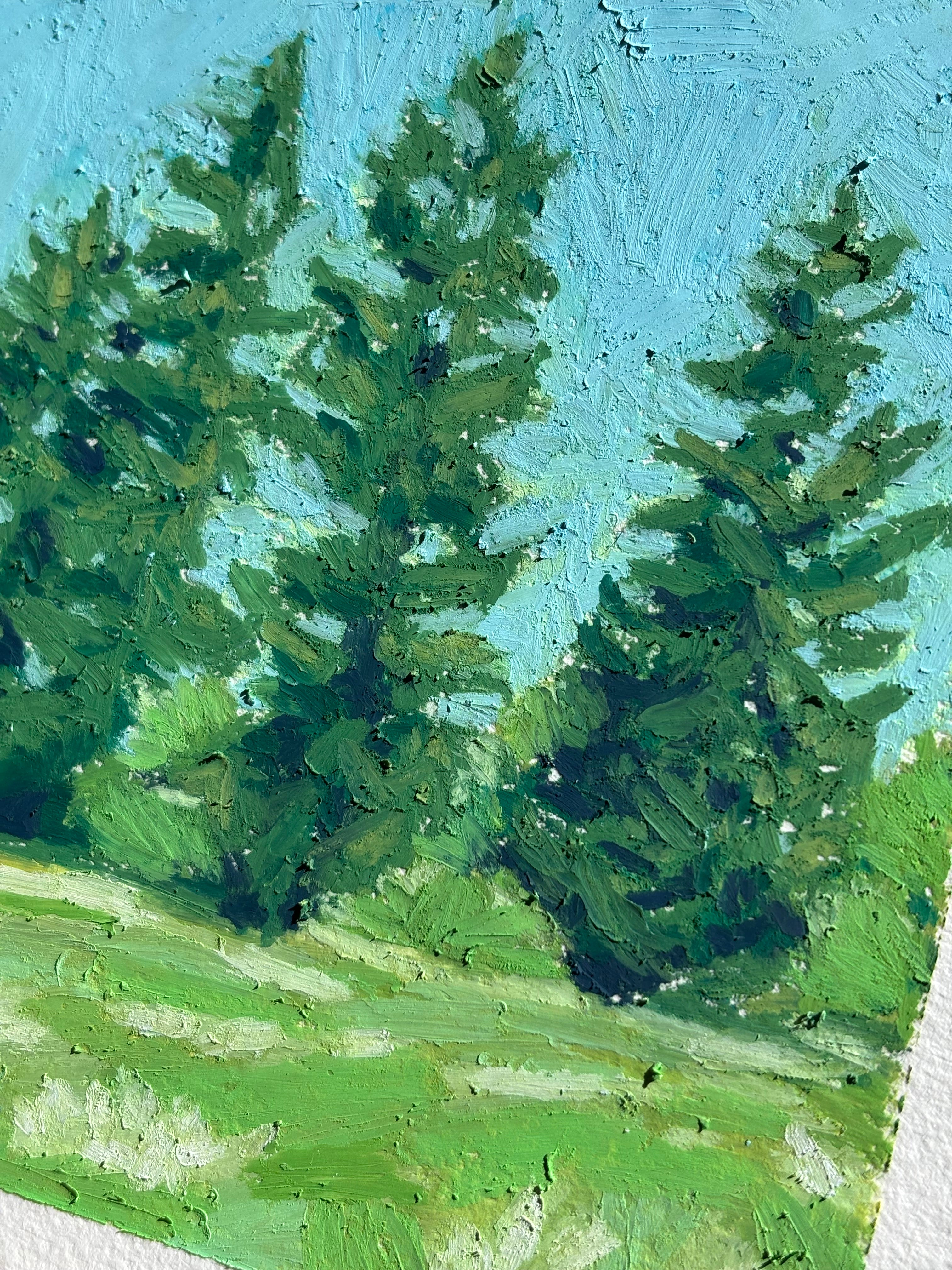 In Rainier 6x6 Original Oil Pastel Drawing
