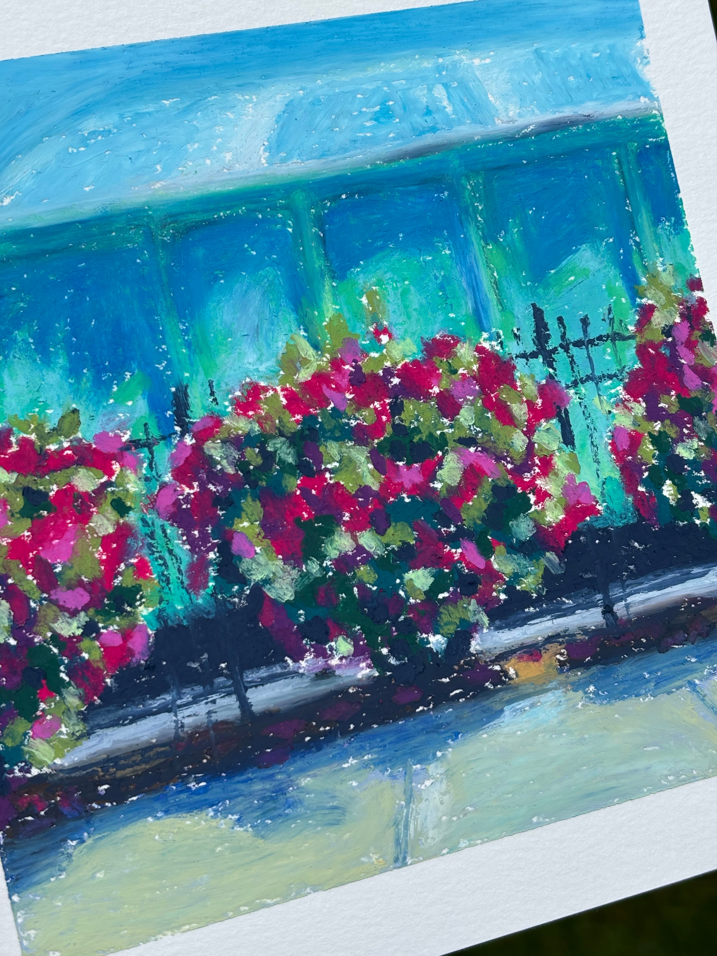 Yelm Ave. 6x6 Original Oil Pastel Drawing