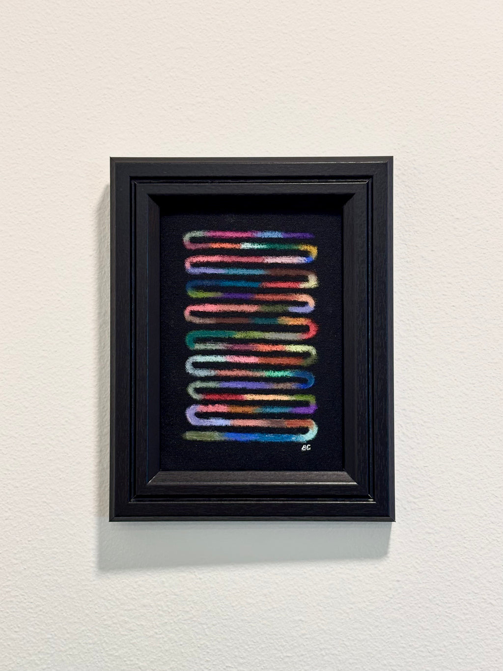 Framed 5x7 Oil Pastel Linear Gradient - August 8th, 2026