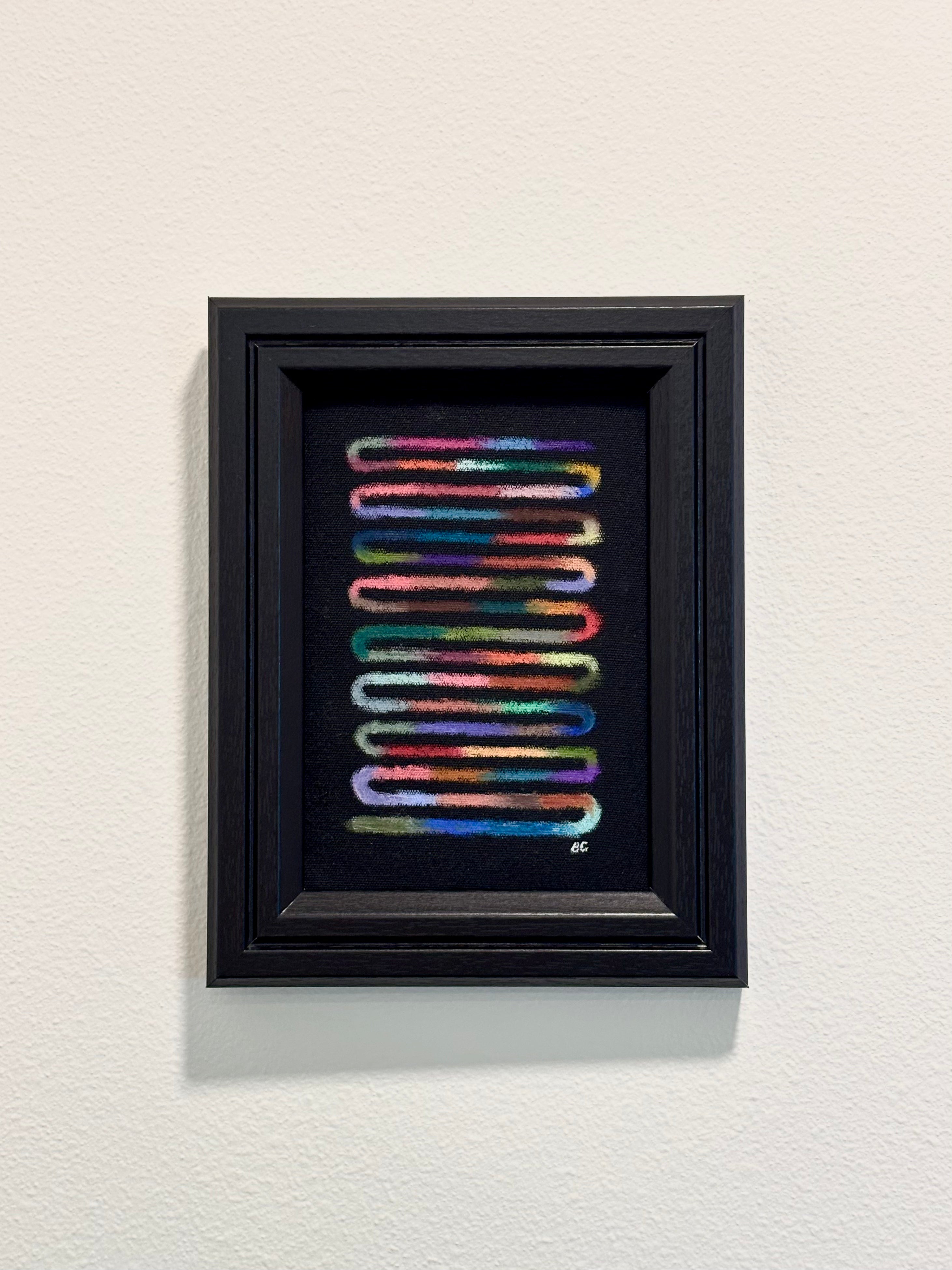 Framed 5x7 Oil Pastel Linear Gradient - August 8th, 2026
