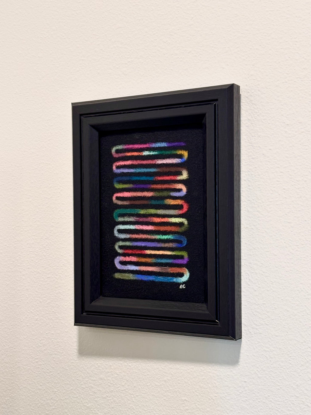 Framed 5x7 Oil Pastel Linear Gradient - August 8th, 2026