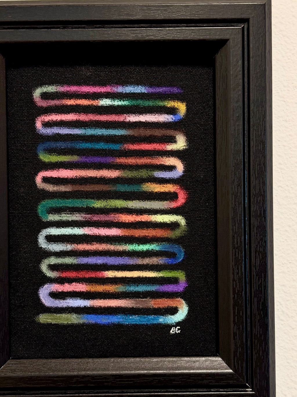 Framed 5x7 Oil Pastel Linear Gradient - August 8th, 2026