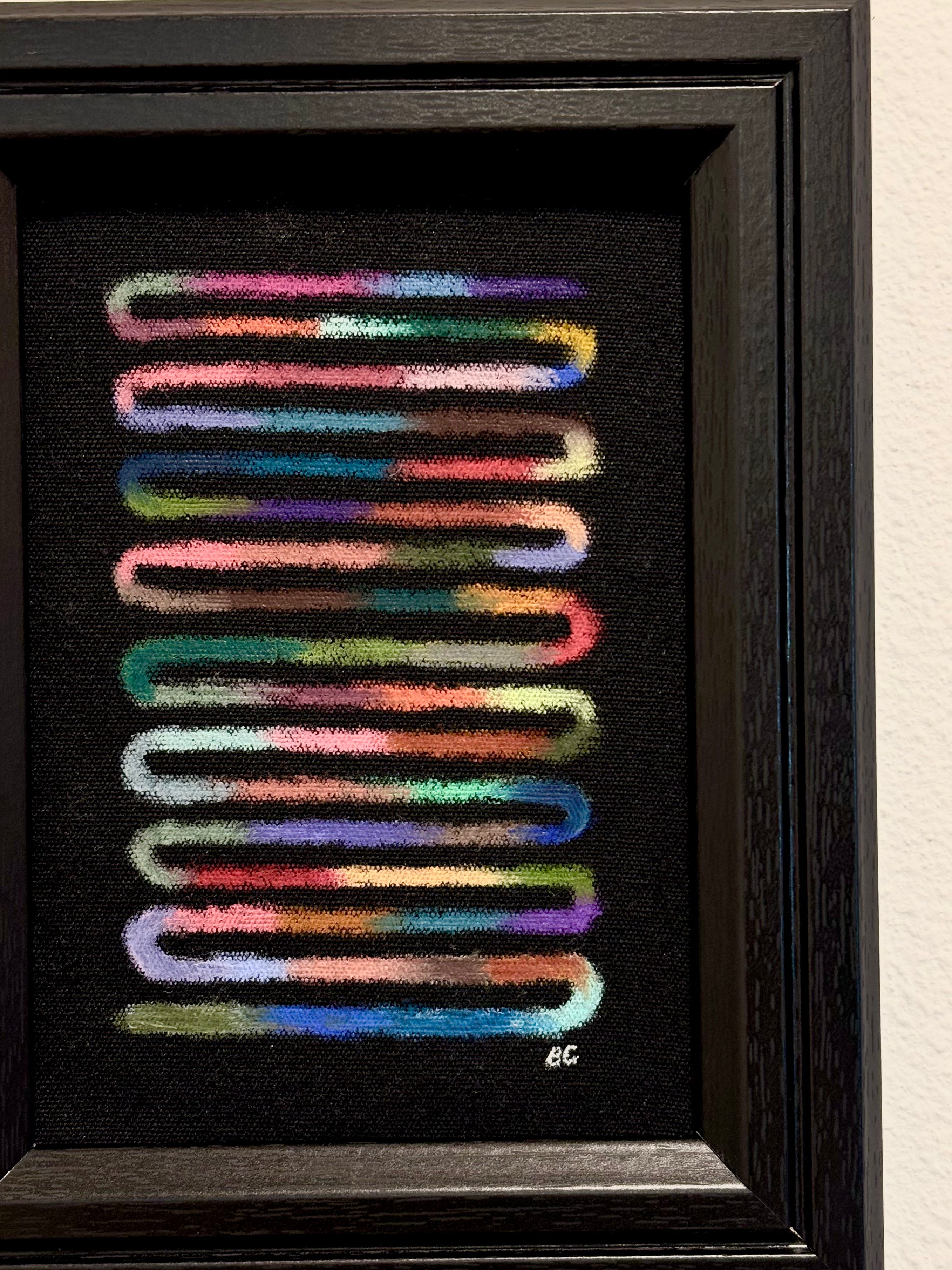 Framed 5x7 Oil Pastel Linear Gradient - August 8th, 2026