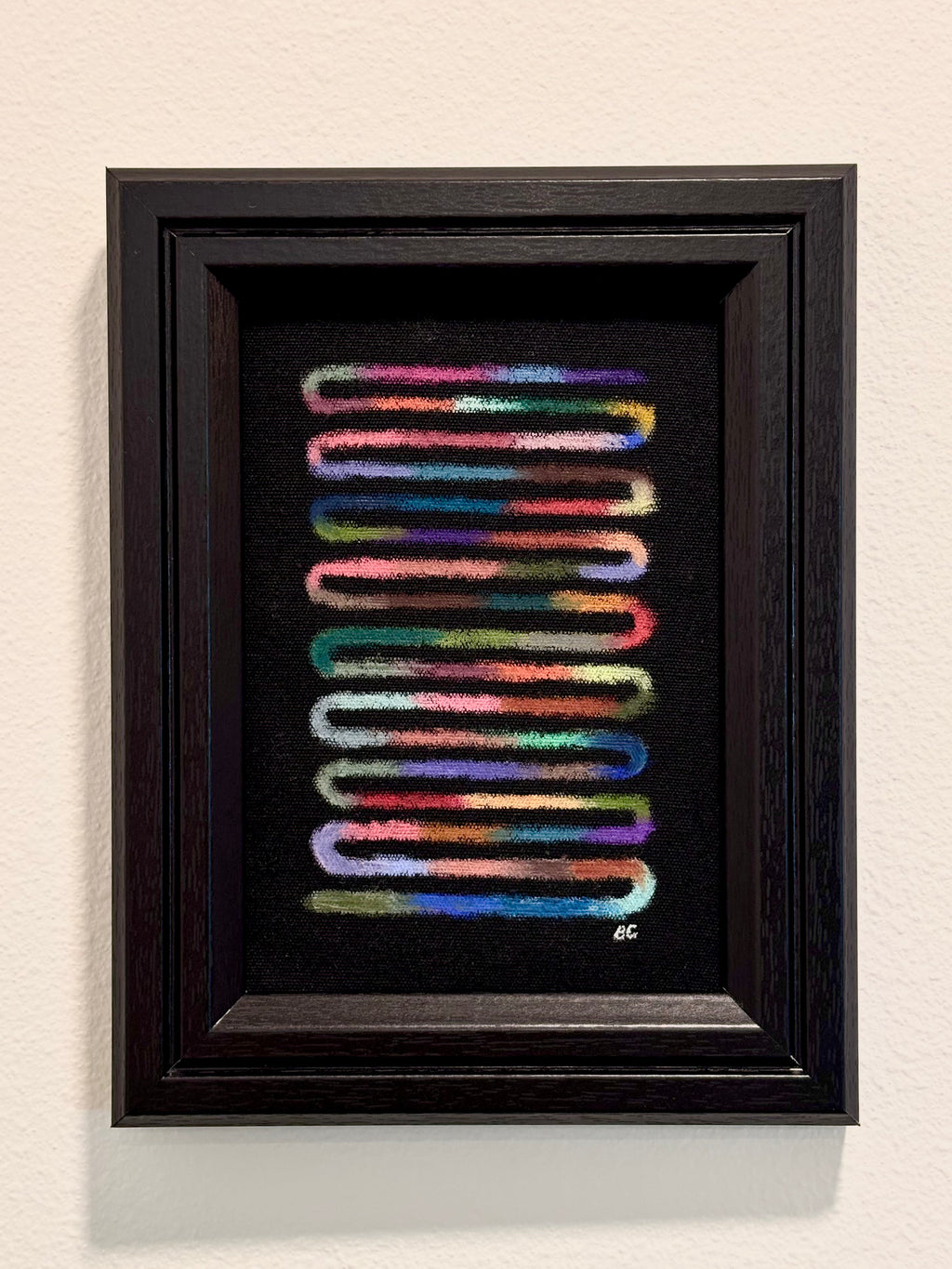 Framed 5x7 Oil Pastel Linear Gradient - August 8th, 2026