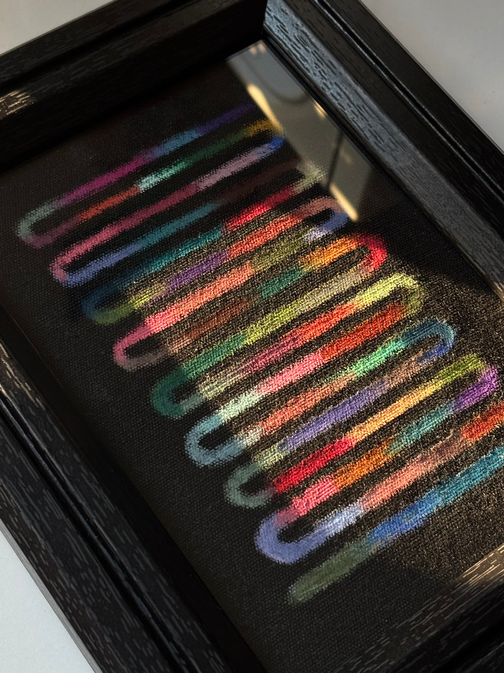 Framed 5x7 Oil Pastel Linear Gradient - August 8th, 2026