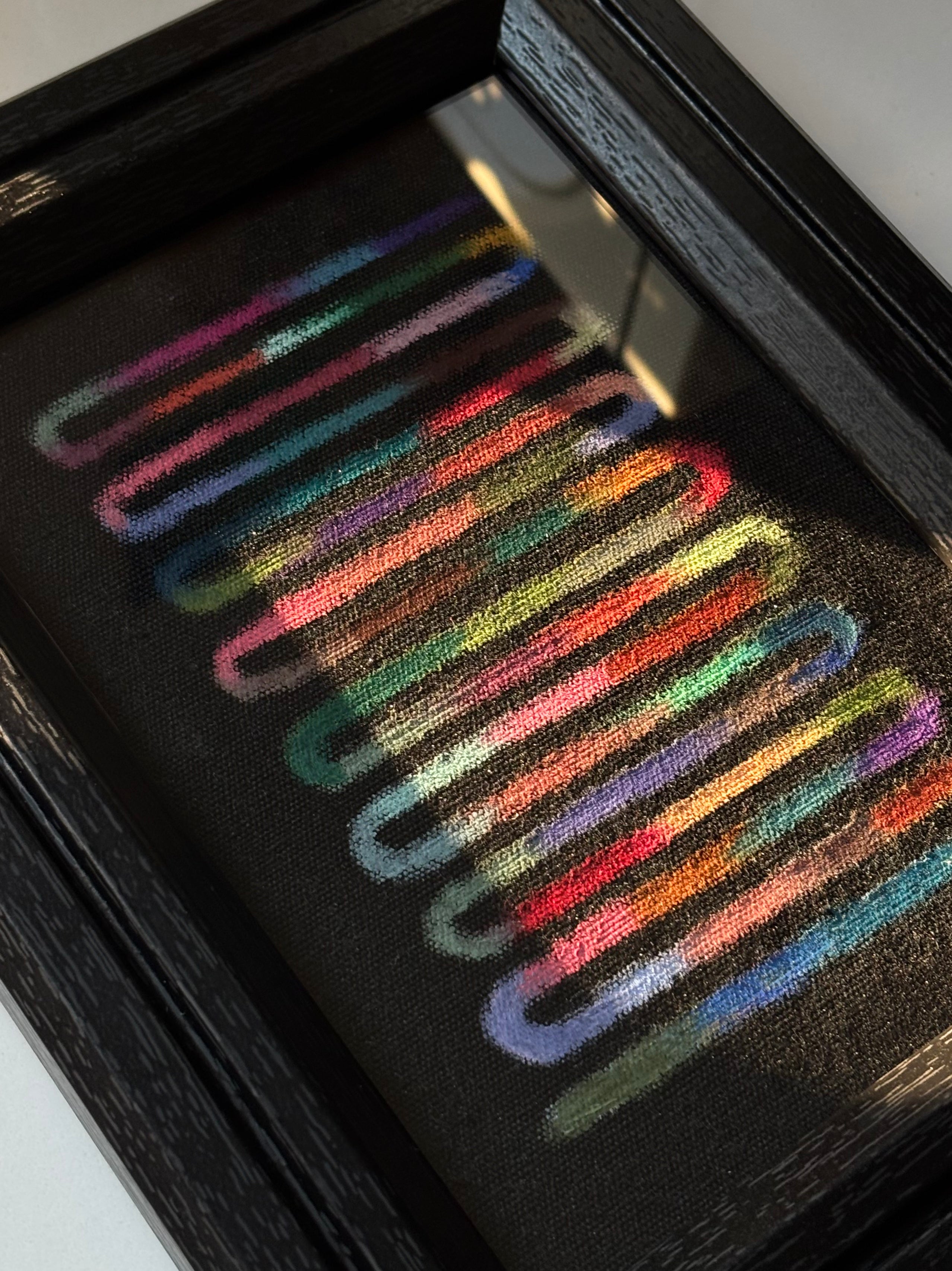Framed 5x7 Oil Pastel Linear Gradient - August 8th, 2026