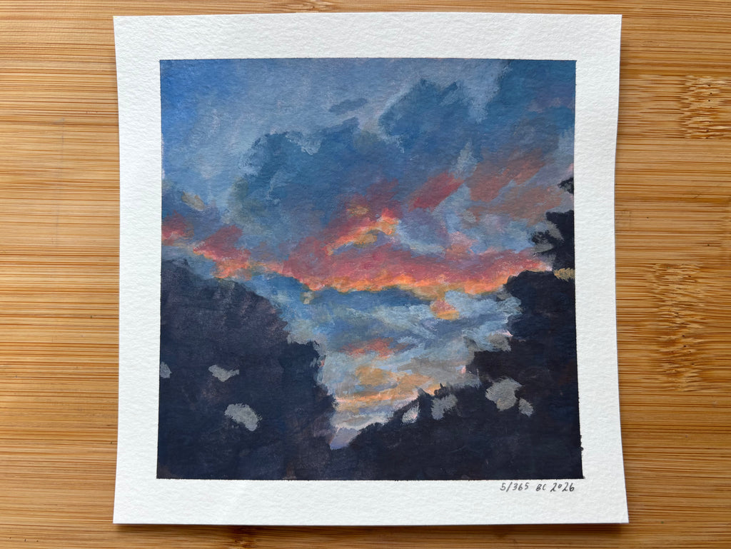#5 6x6 Original Gouache Painting