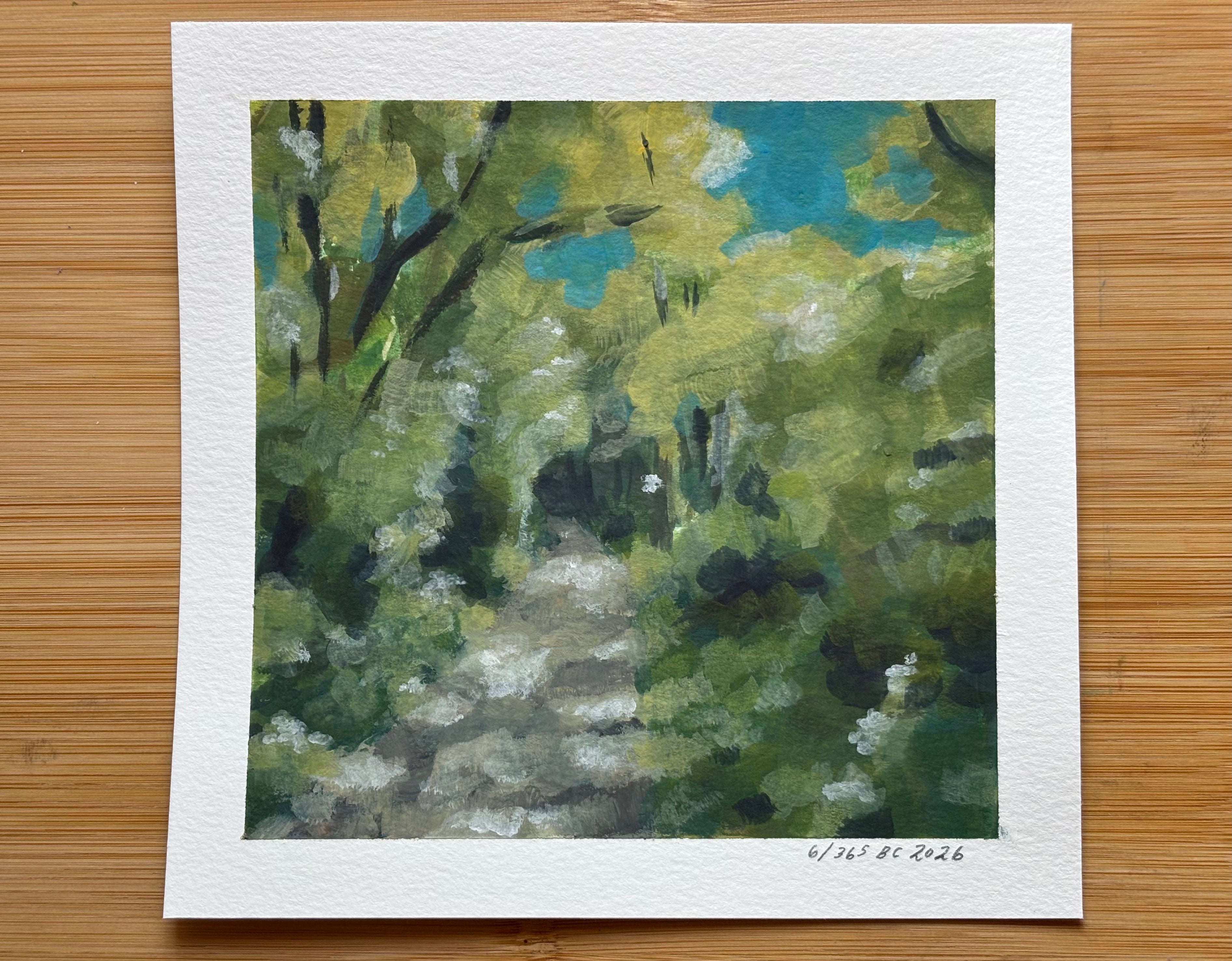 #6 6x6 Original Gouache Painting