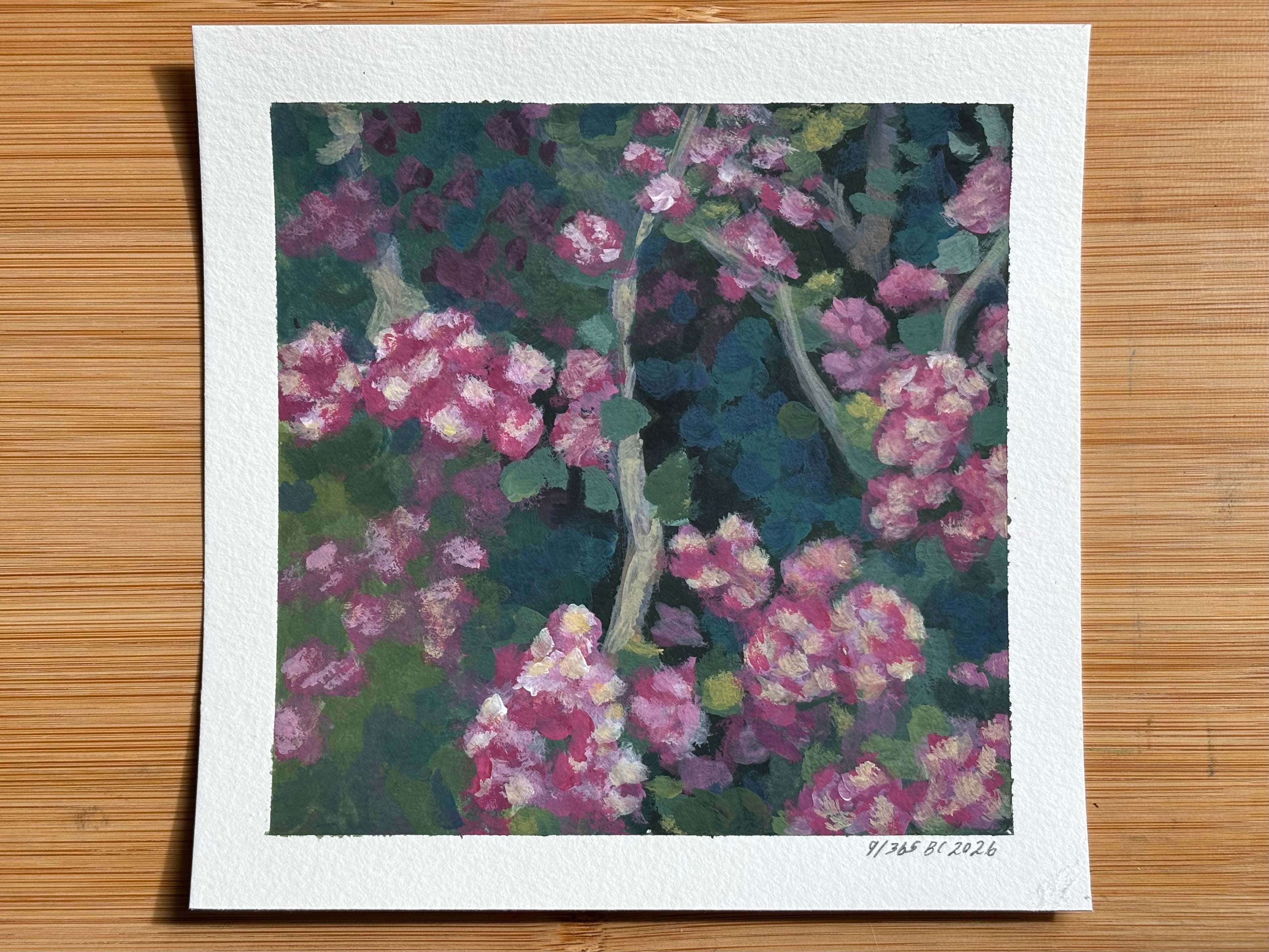 #9 6x6 Original Gouache Painting