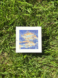 Clouds During Sunset 4x4 Gouache Original Painting