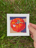 Tomatoes in the Sun 1 4x4 Gouache Original Painting