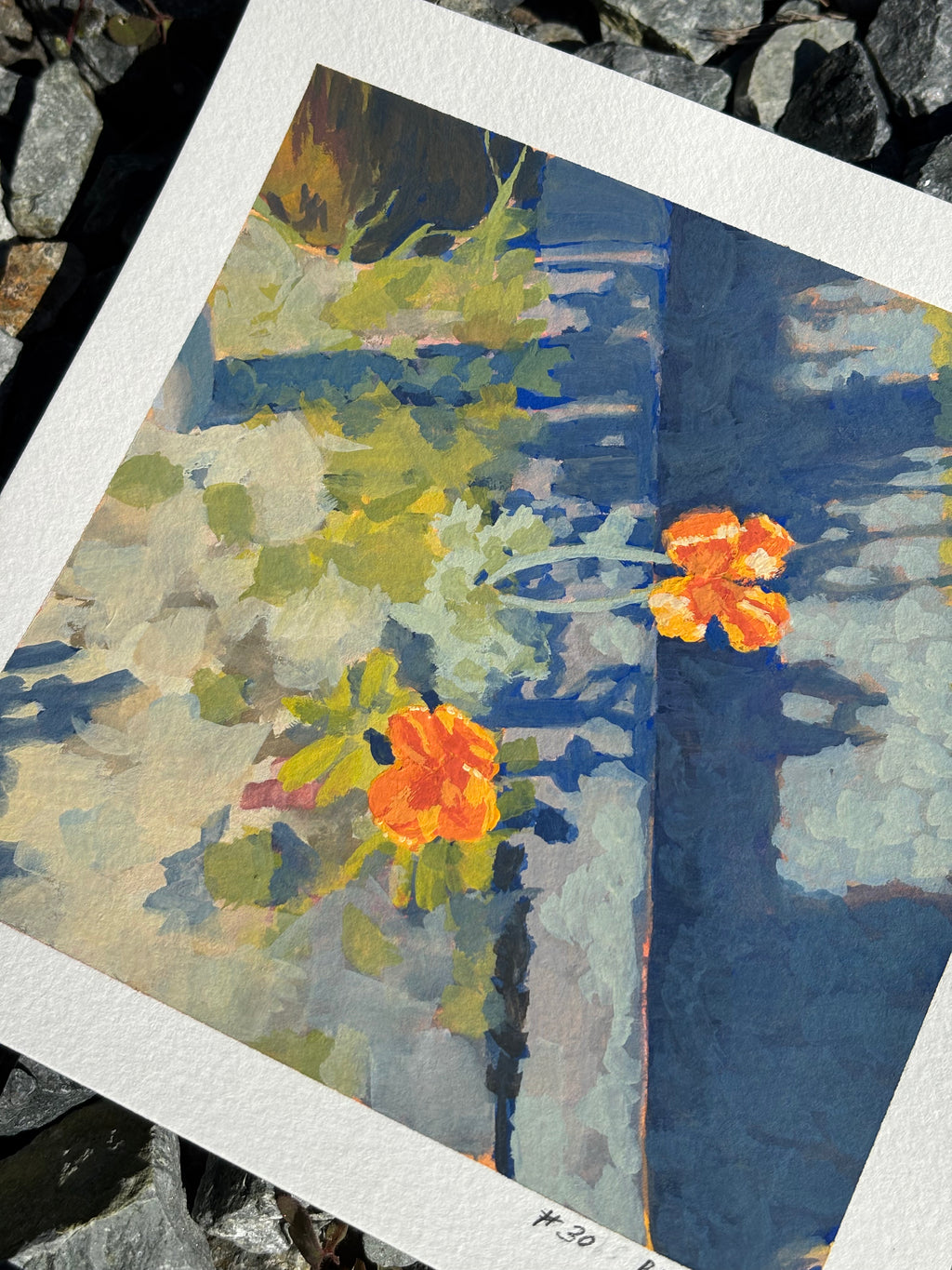 #30 6x6 Original Gouache Painting