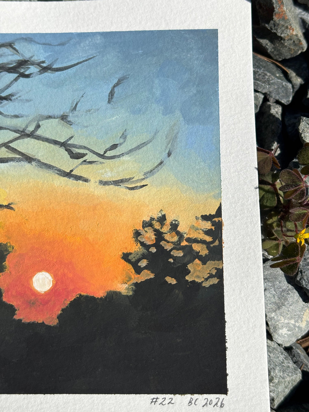 #22 6x6 Original Gouache Painting