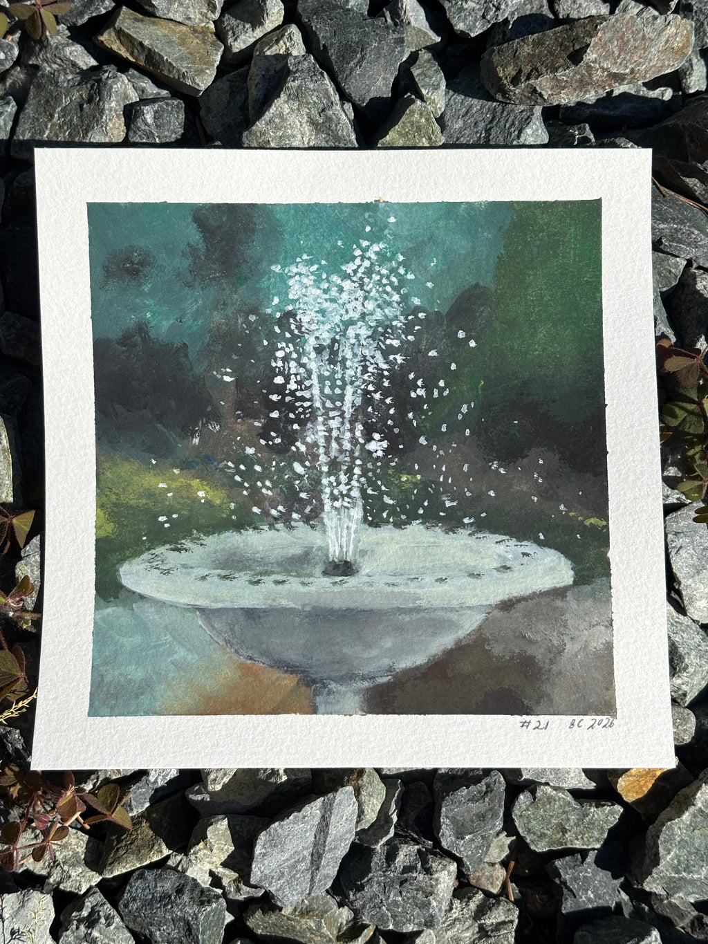 #21 6x6 Original Gouache Painting