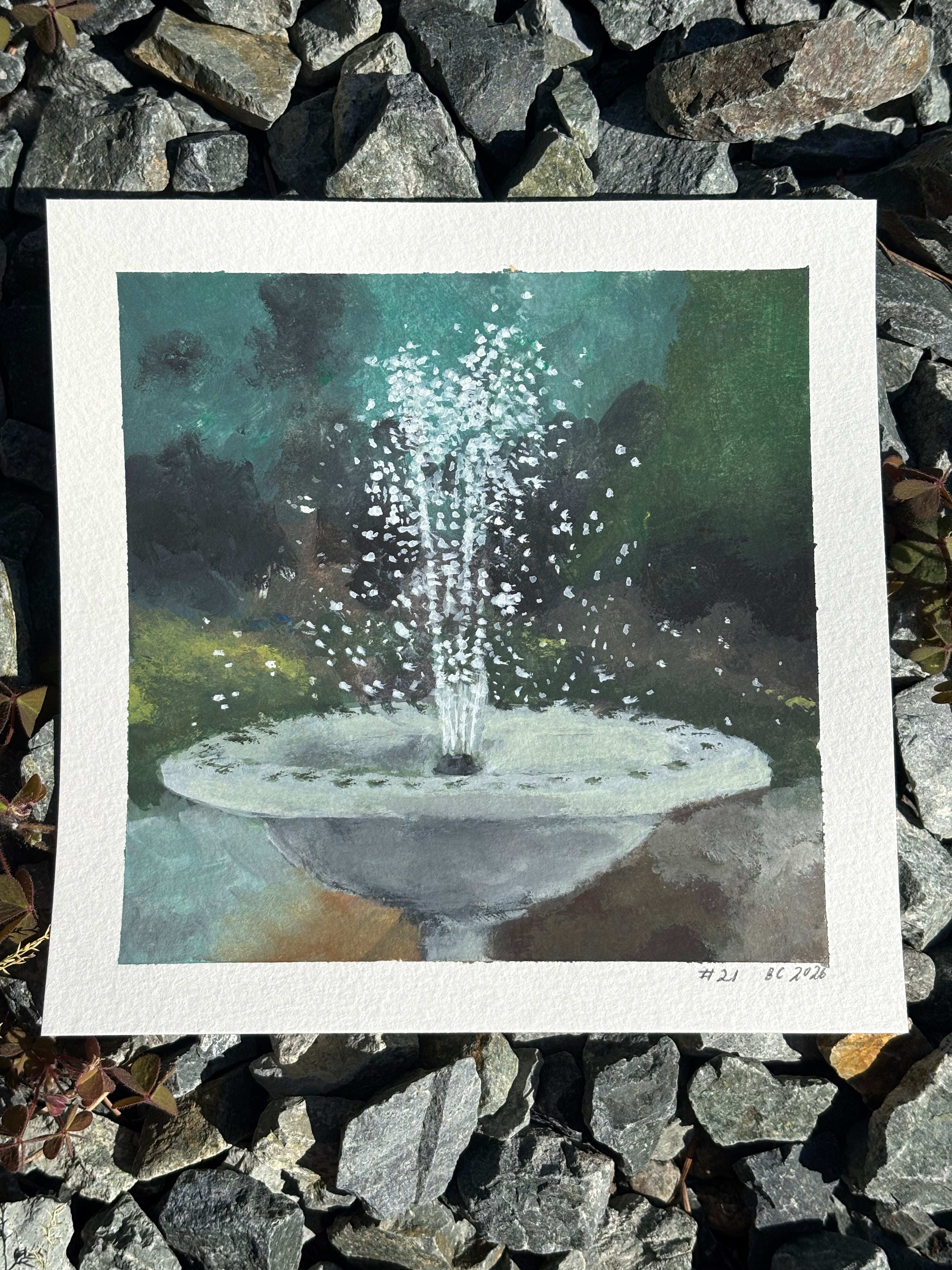 #21 6x6 Original Gouache Painting