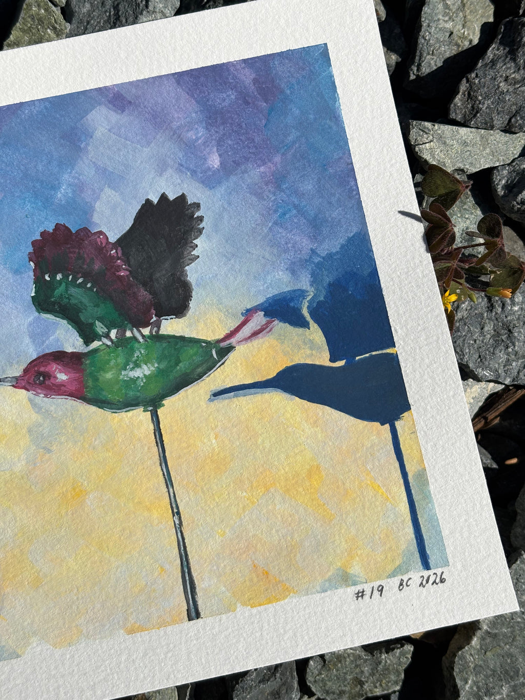 #19 6x6 Original Gouache Painting