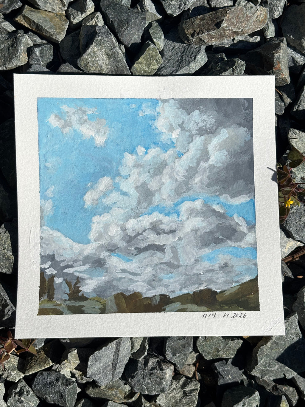 #14 6x6 Original Gouache Painting