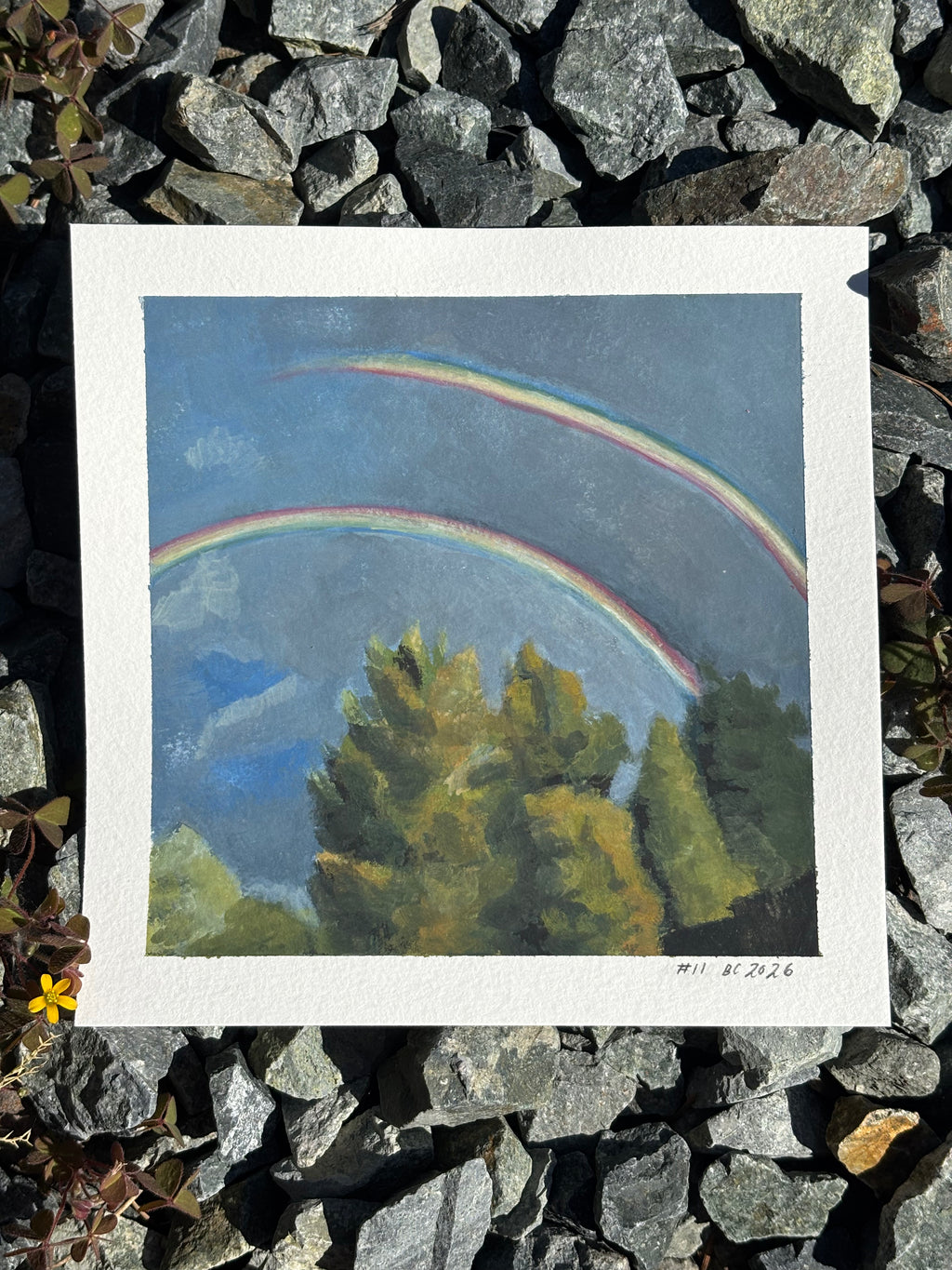 #11 6x6 Original Gouache Painting