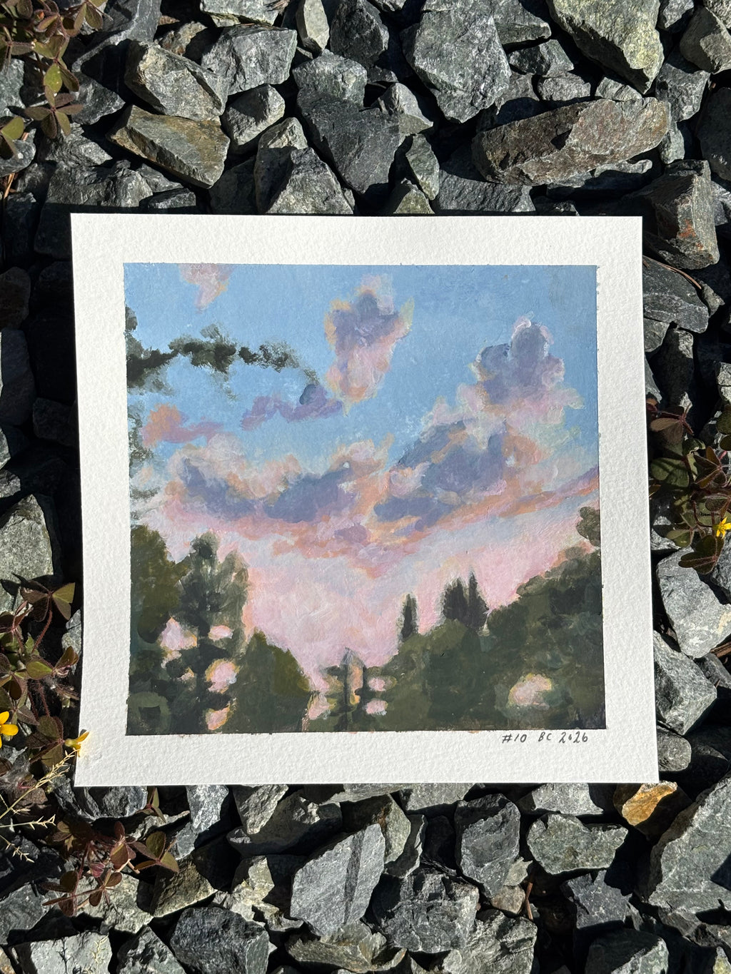 #10 6x6 Original Gouache Painting