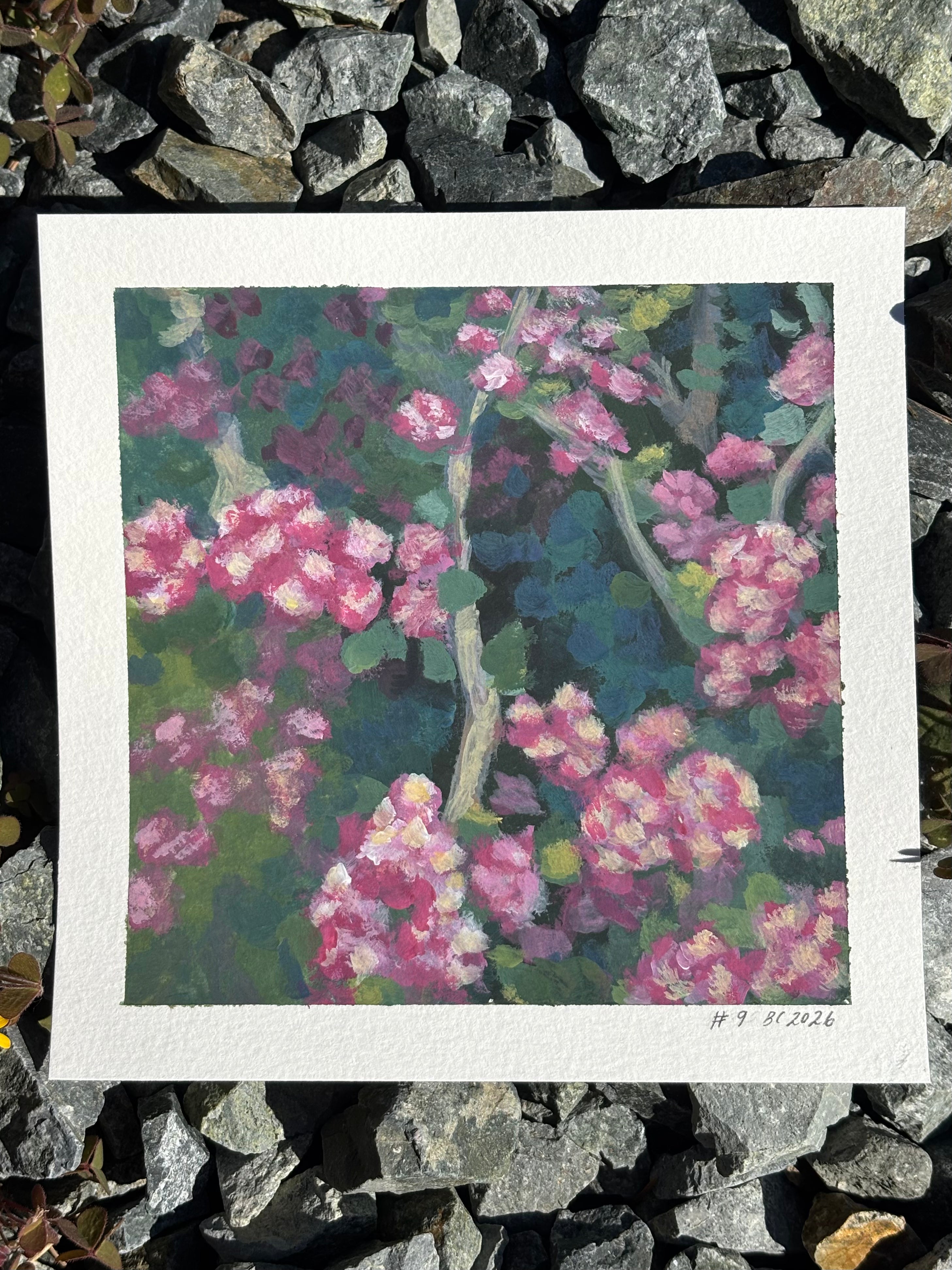 #9 6x6 Original Gouache Painting