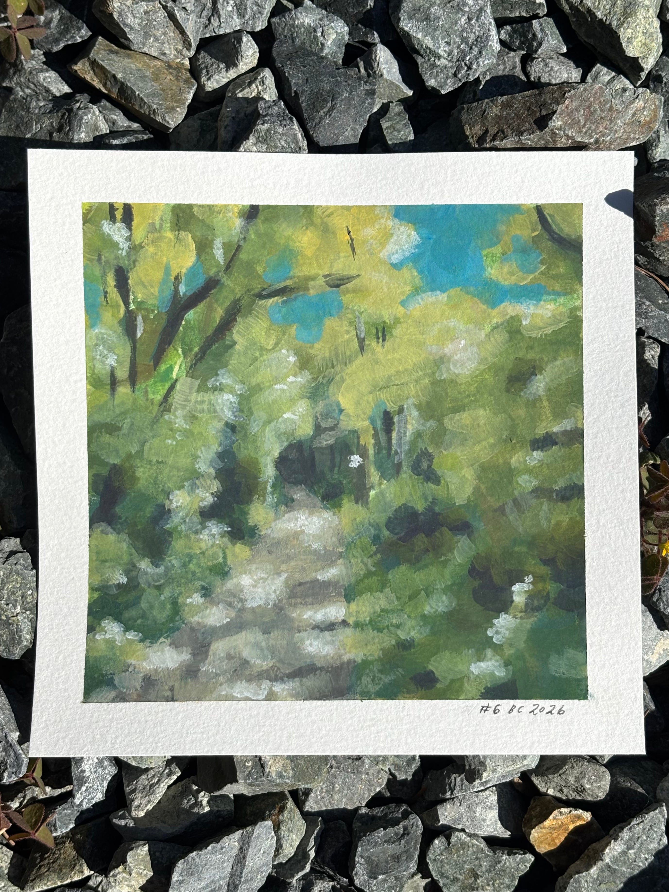 #6 6x6 Original Gouache Painting