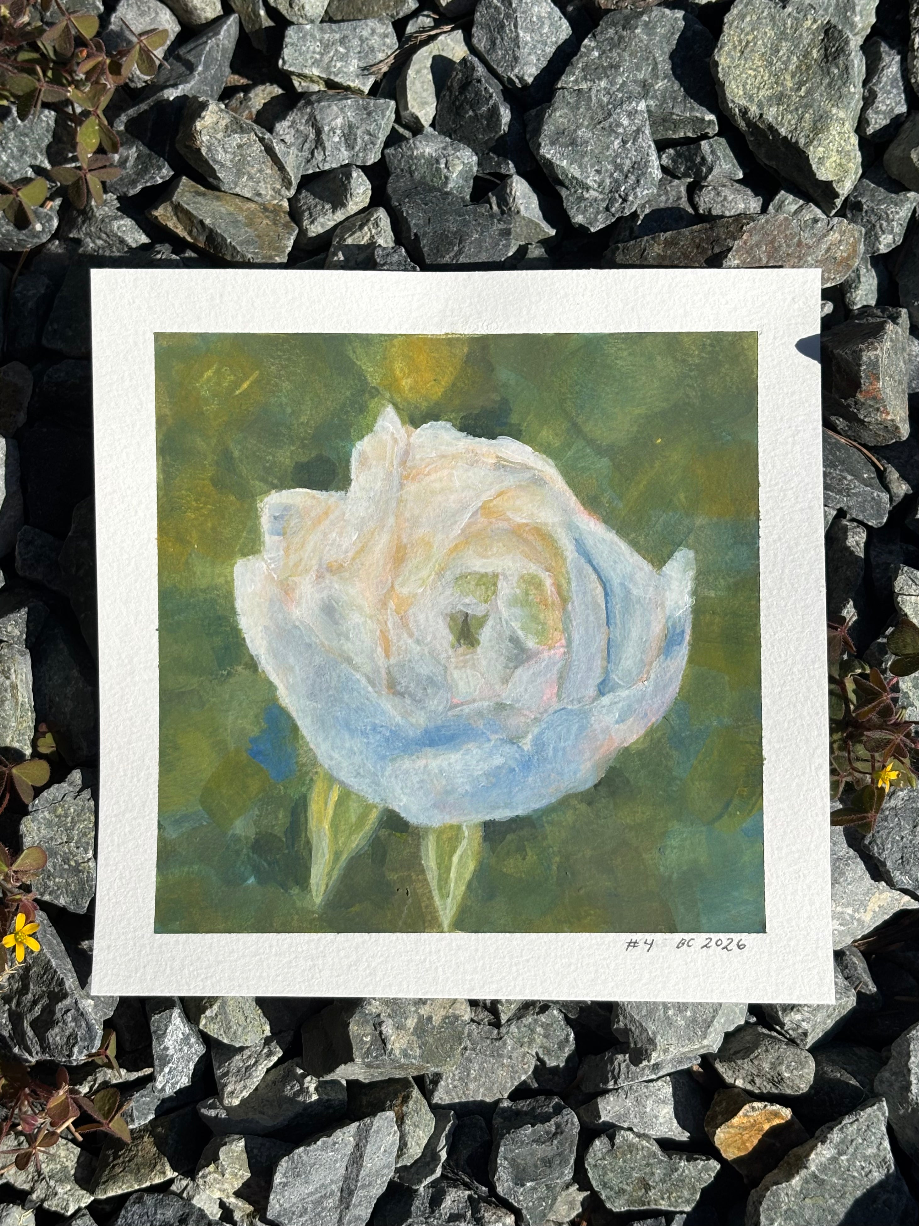 #4 6x6 Original Gouache Painting