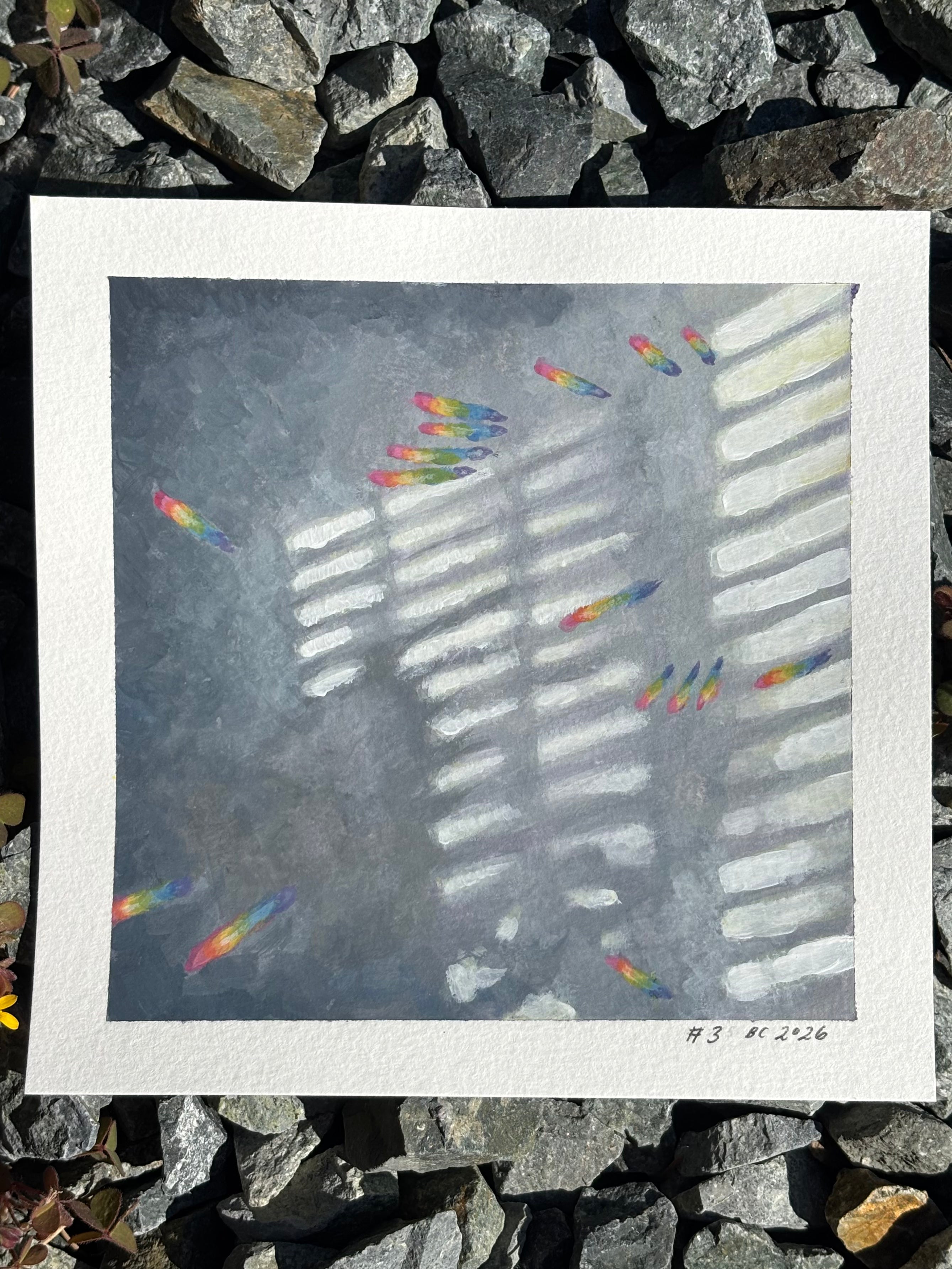 #3 6x6 Original Gouache Painting